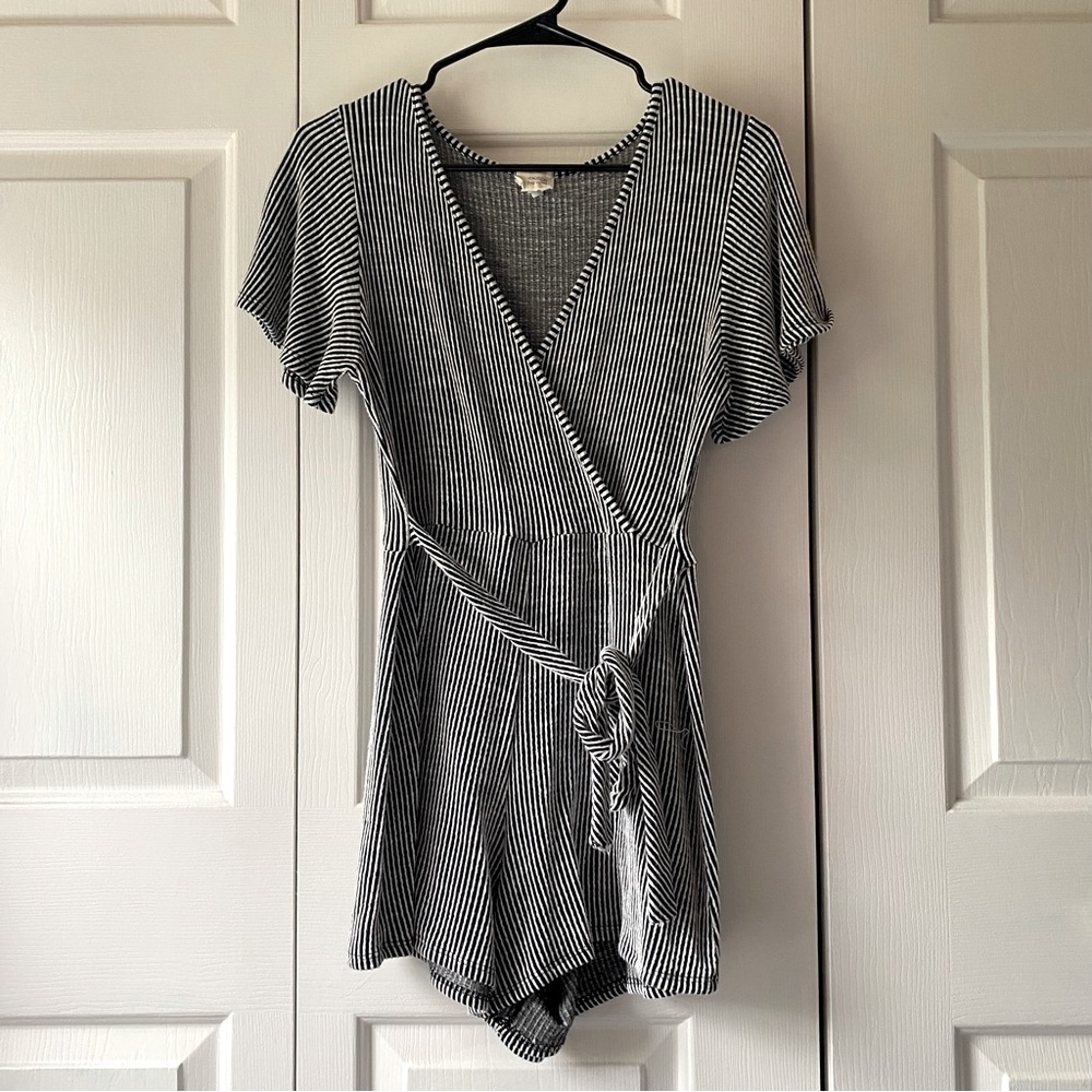 Striped V-Neck Romper
